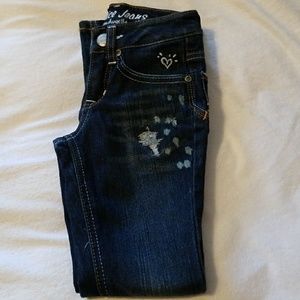 Little Girl Size 6 Slim Justice Jeans